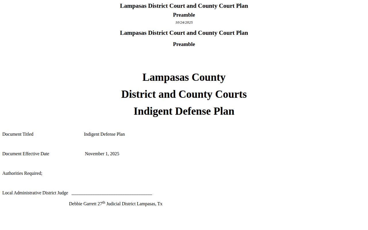 Lampasas County Jail release records address source